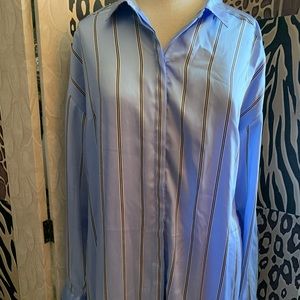 Pinstripe mid length dress